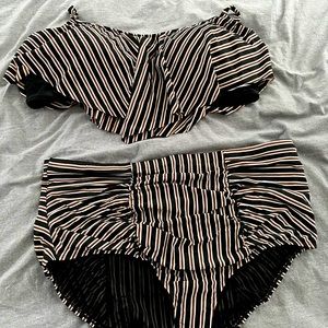 Torrid Two Piece Swim Suit - Striped
